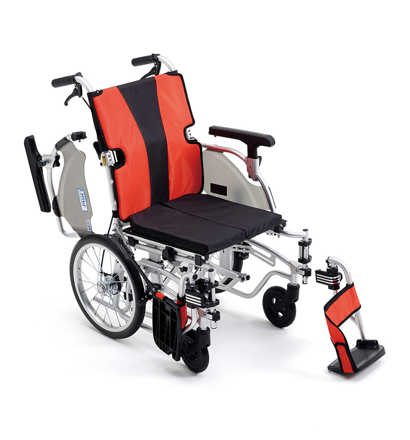 WC-ND07529)MiKi ミキ MYU4-16 介助式 車椅子 - 看護